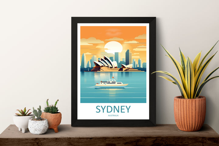 Sydney Opera House Australia Travel Poster