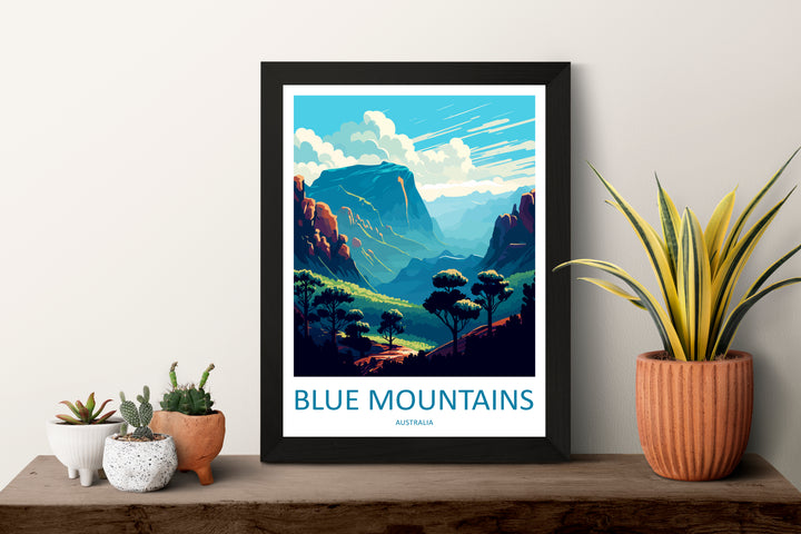Blue Mountains Australia Travel Poster