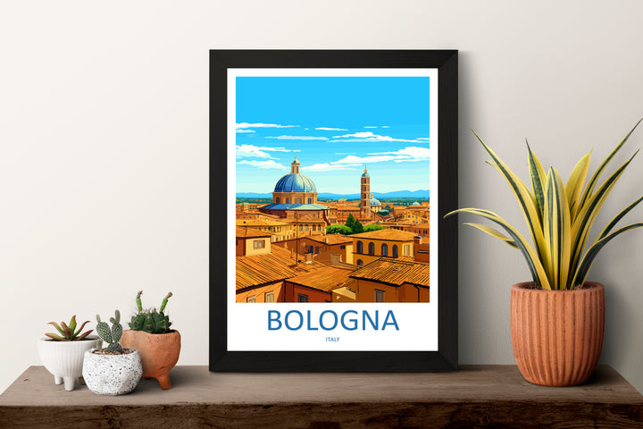 Bologna Italy Travel Poster