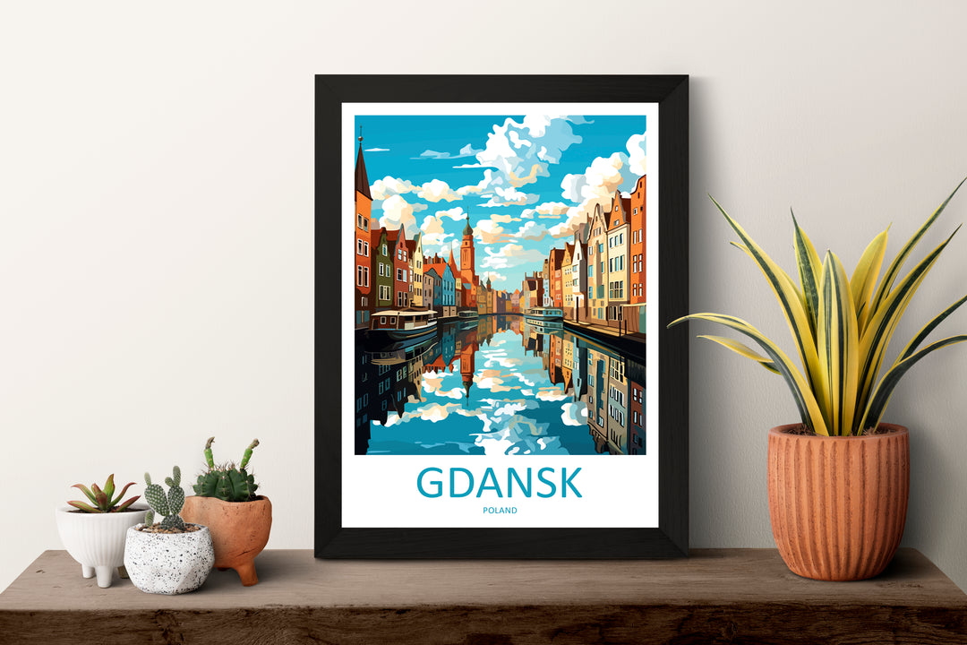 Gdansk Poland Travel Poster
