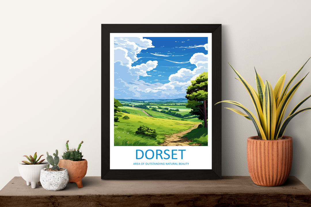 Dorset England Travel Poster