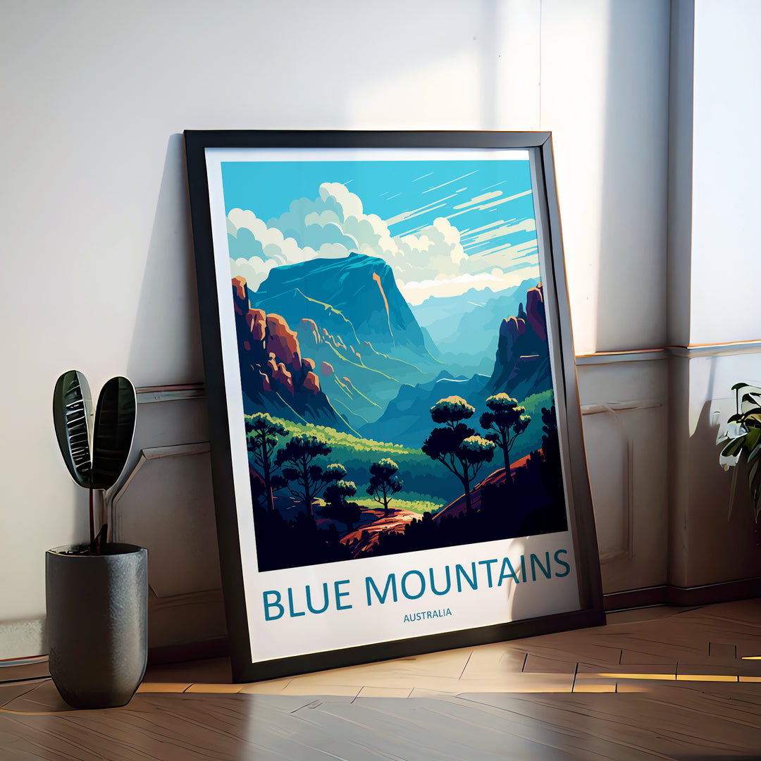 Blue Mountains Australia Travel Poster