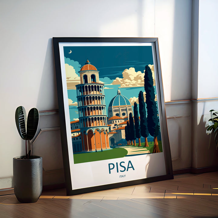 Pisa Italy Travel Poster