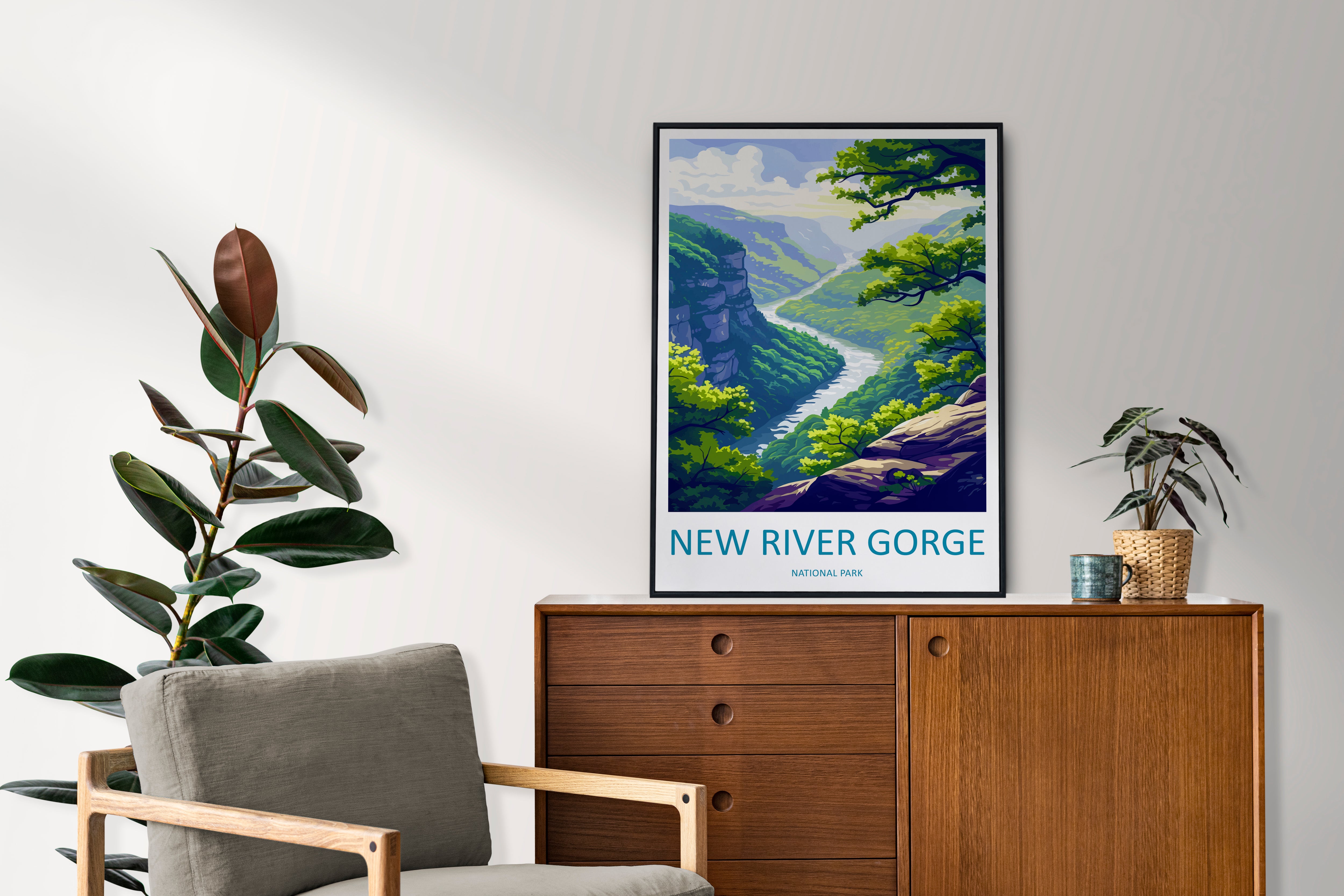 New River Gorge US National Park Travel Print