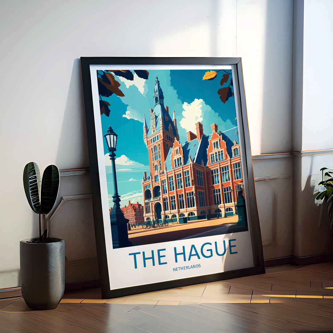 The Hague Netherlands Travel Poster