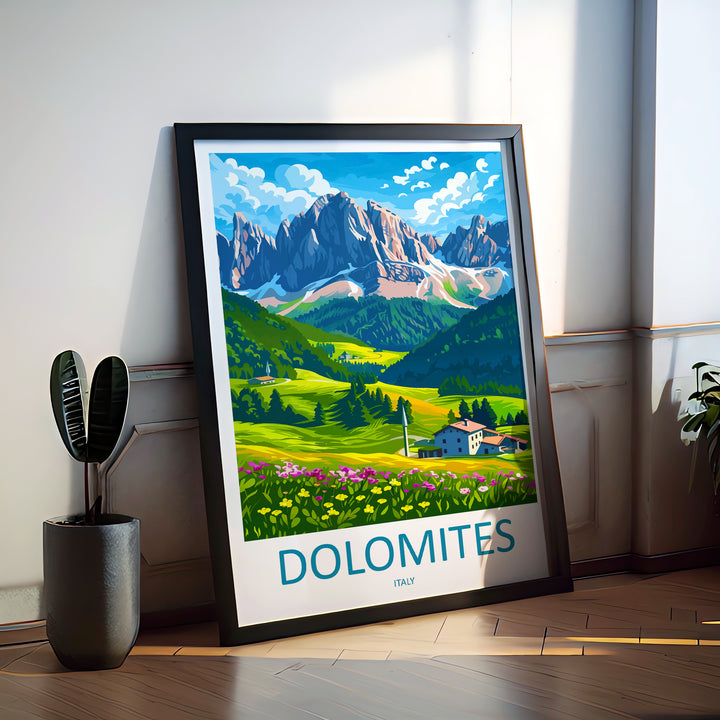 Dolomites Italy Travel Poster