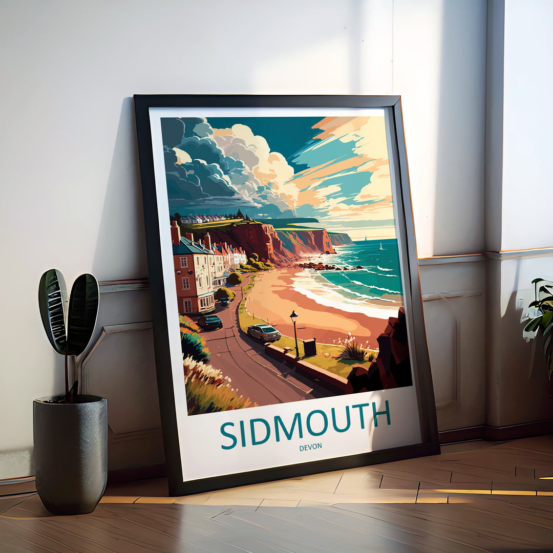 Sidmouth England Travel Poster