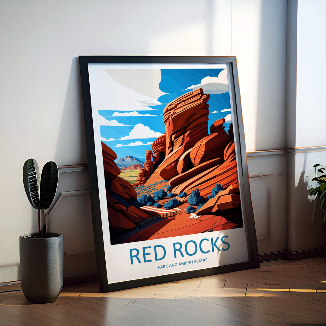 Red Rocks Park And Amphitheatre USA Travel Poster