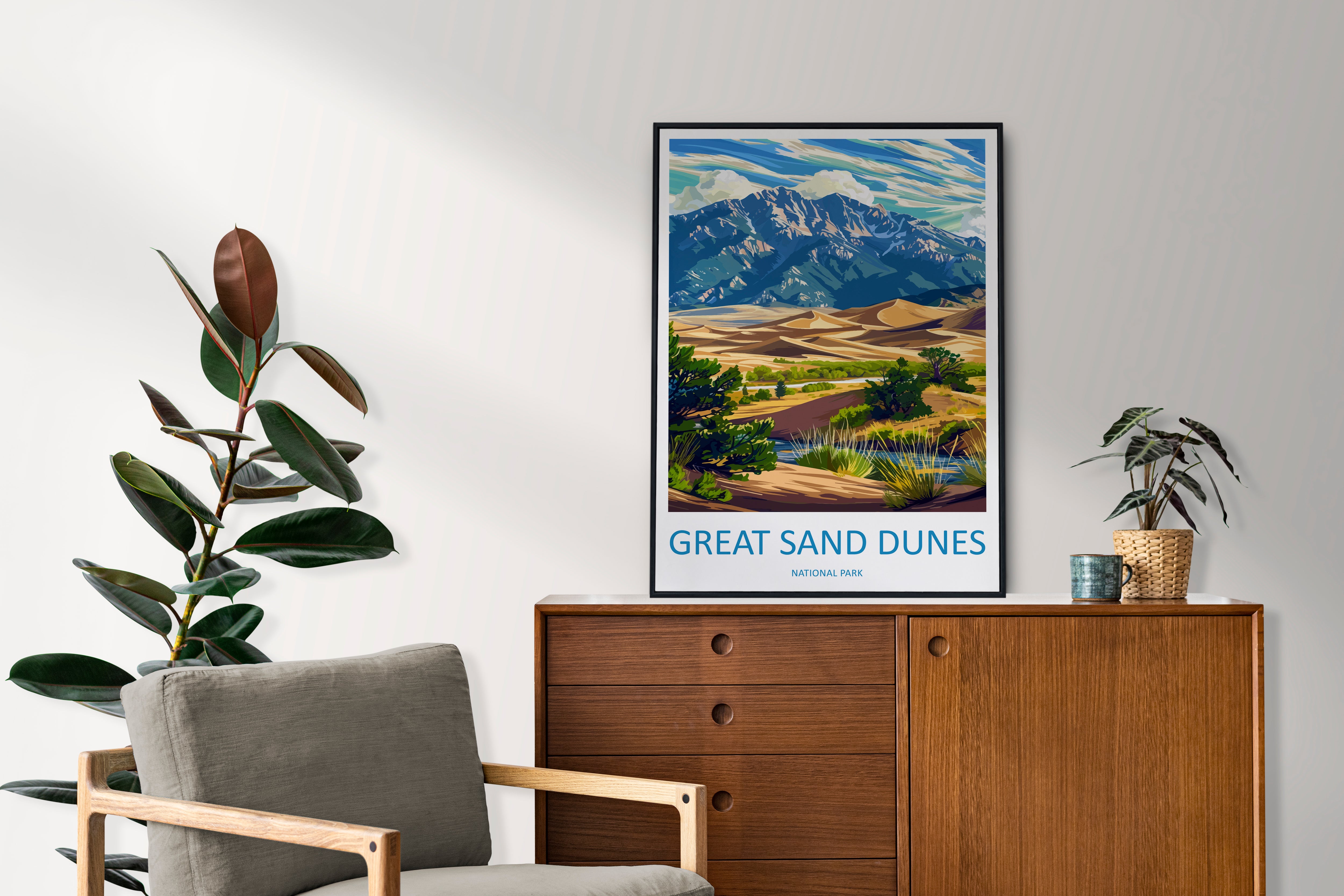 Great Sand Dunes US National Park Travel Print