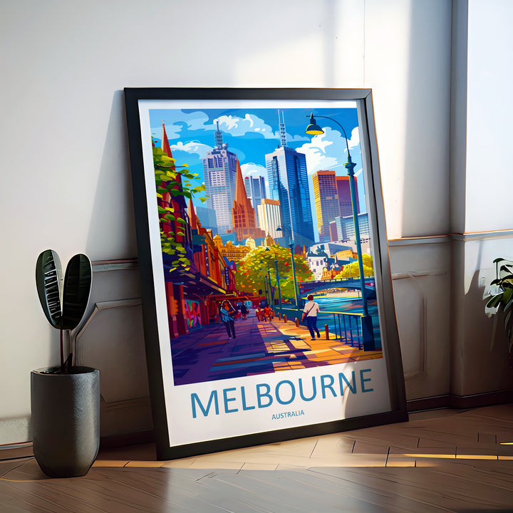 Melbourne Australia Travel Poster
