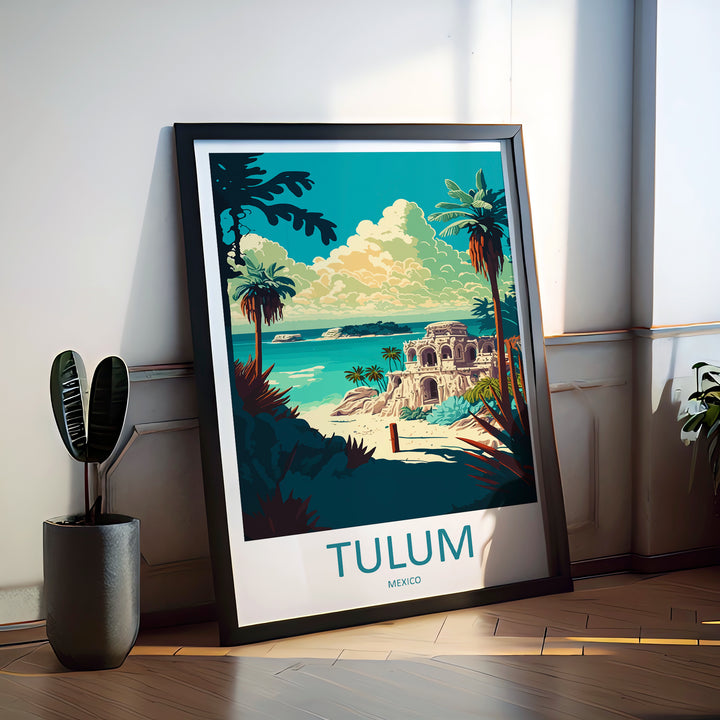 Tulum Mexico Travel Poster