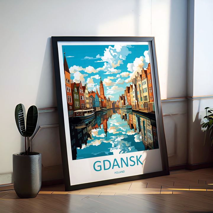 Gdansk Poland Travel Poster