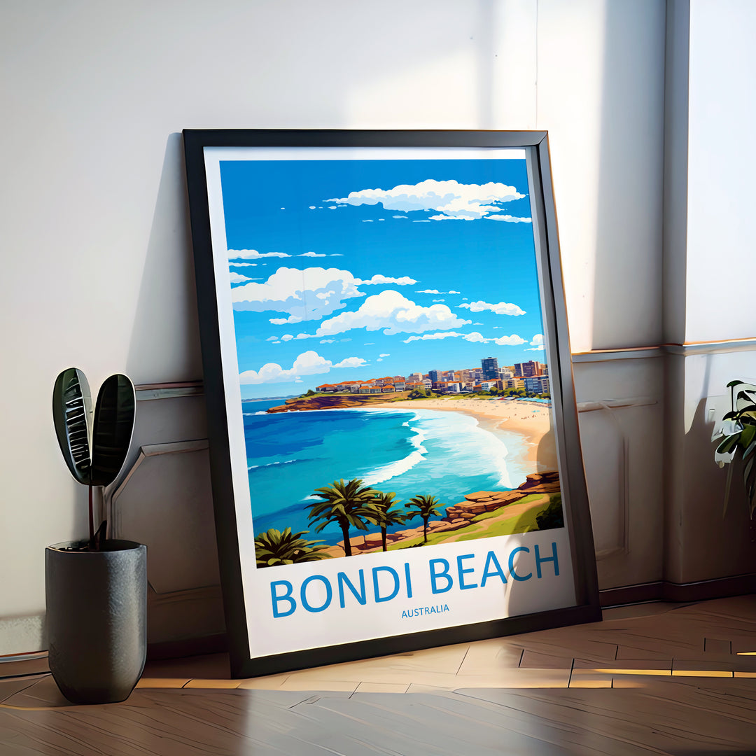 Bondi Beach Australia Travel Poster