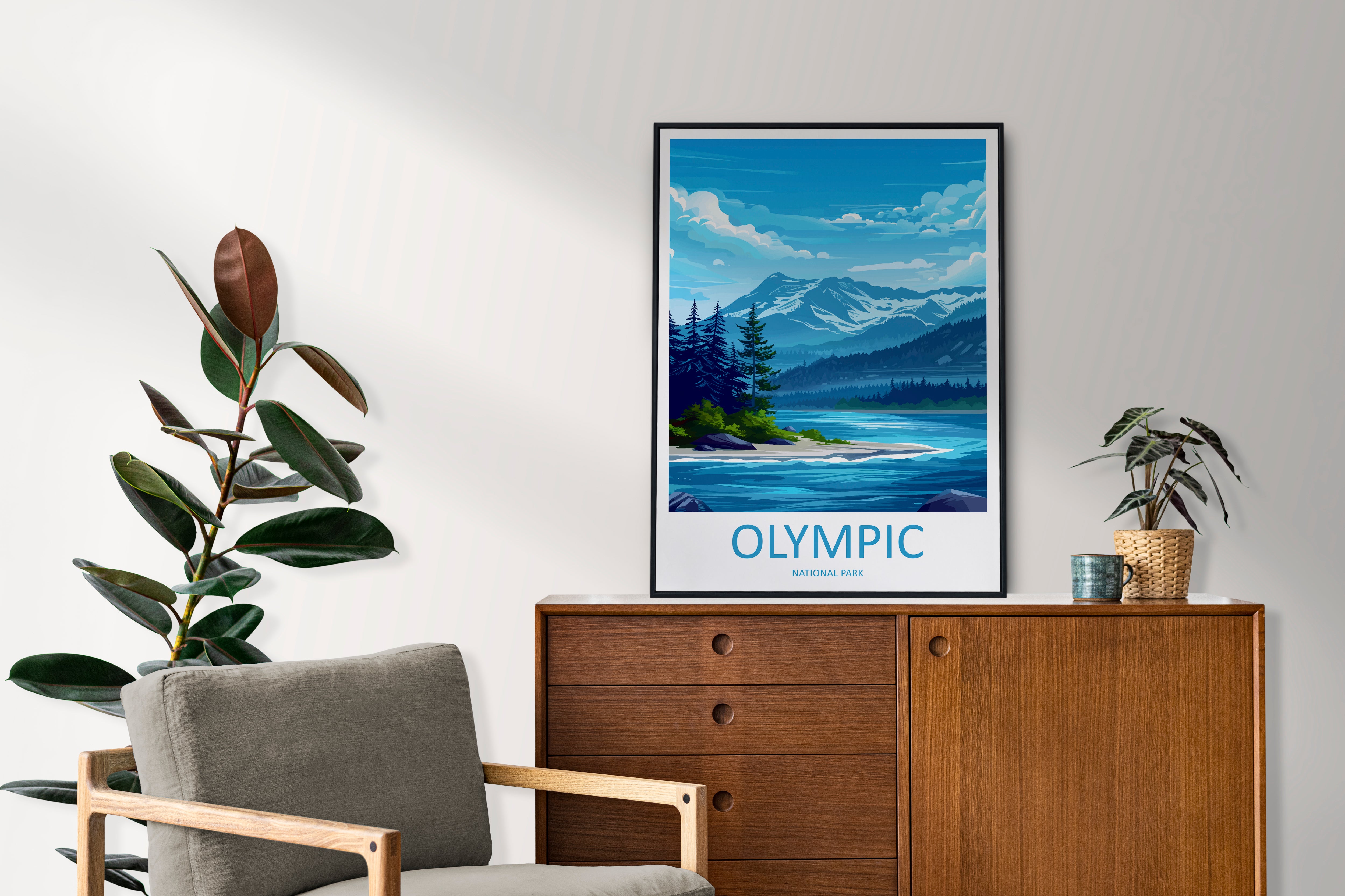 Olympic US National Park Travel Print