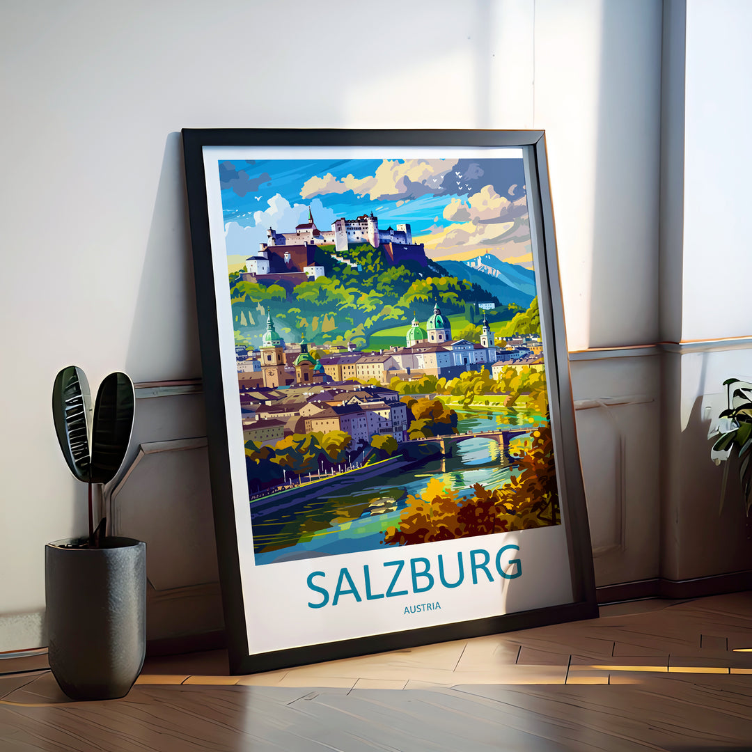 Salzburg Austria Travel Poster