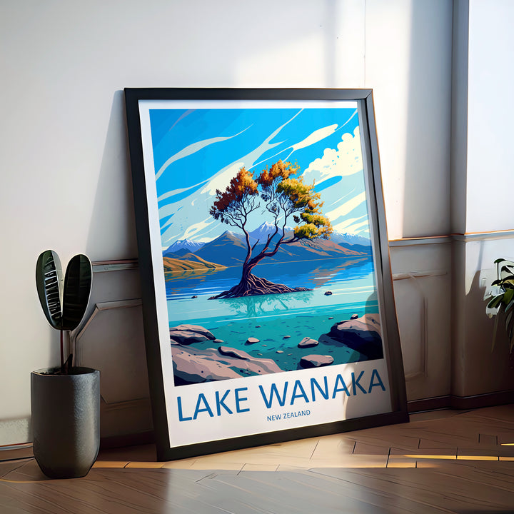 Lake Wanaka New Zealand Travel Poster