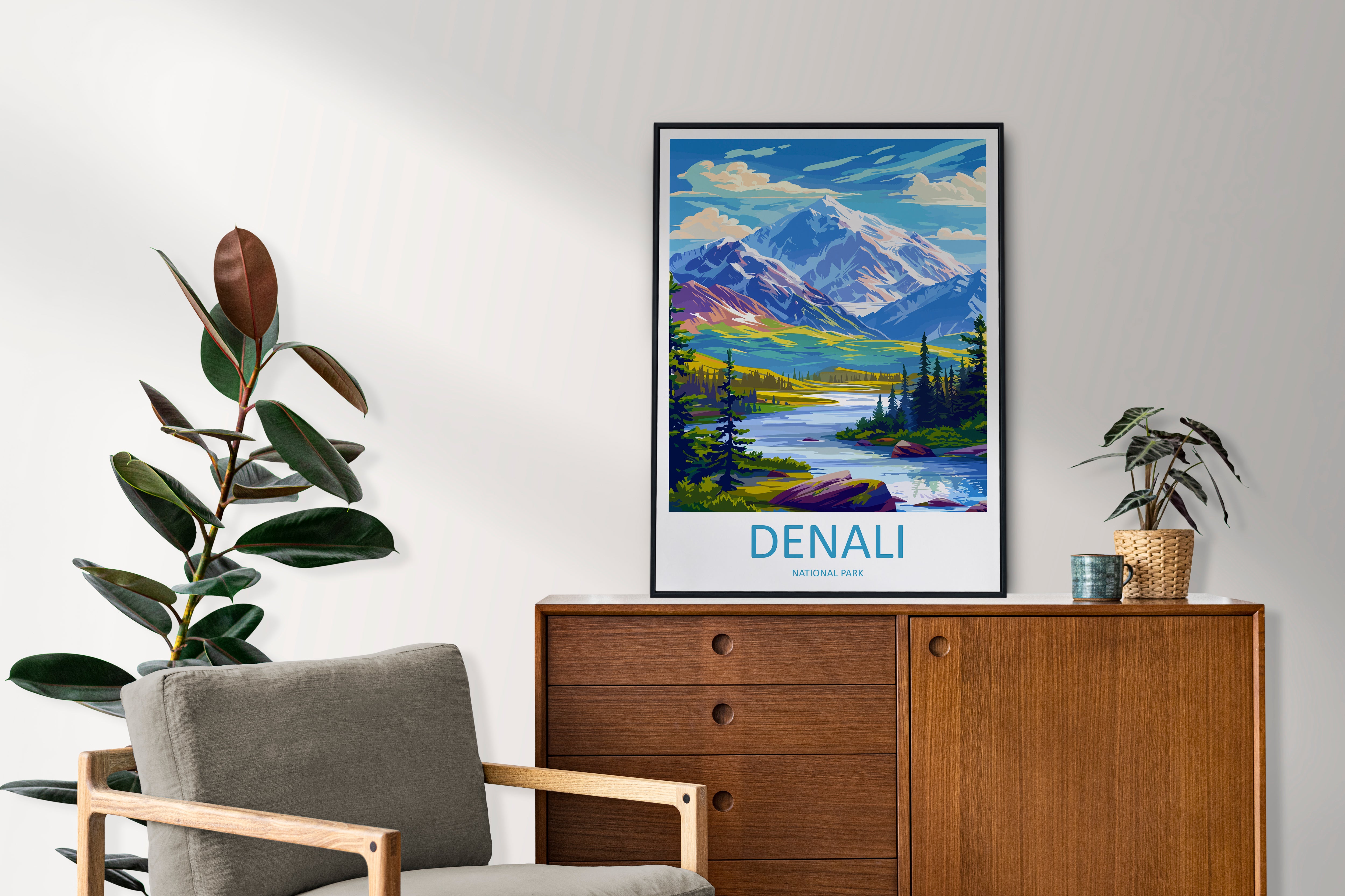 Denali US National Park Travel Print