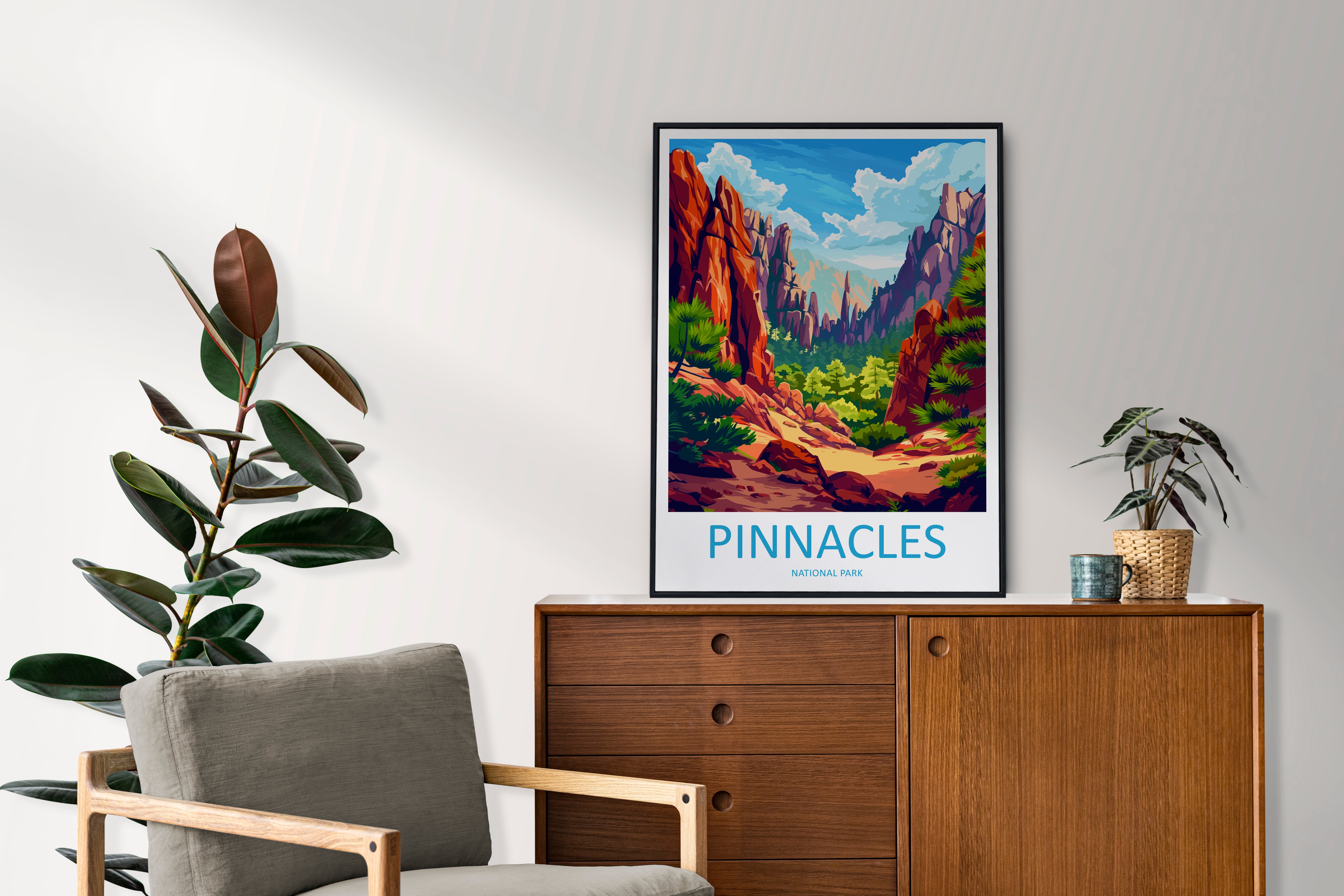 Pinnacles US National Park Travel Print