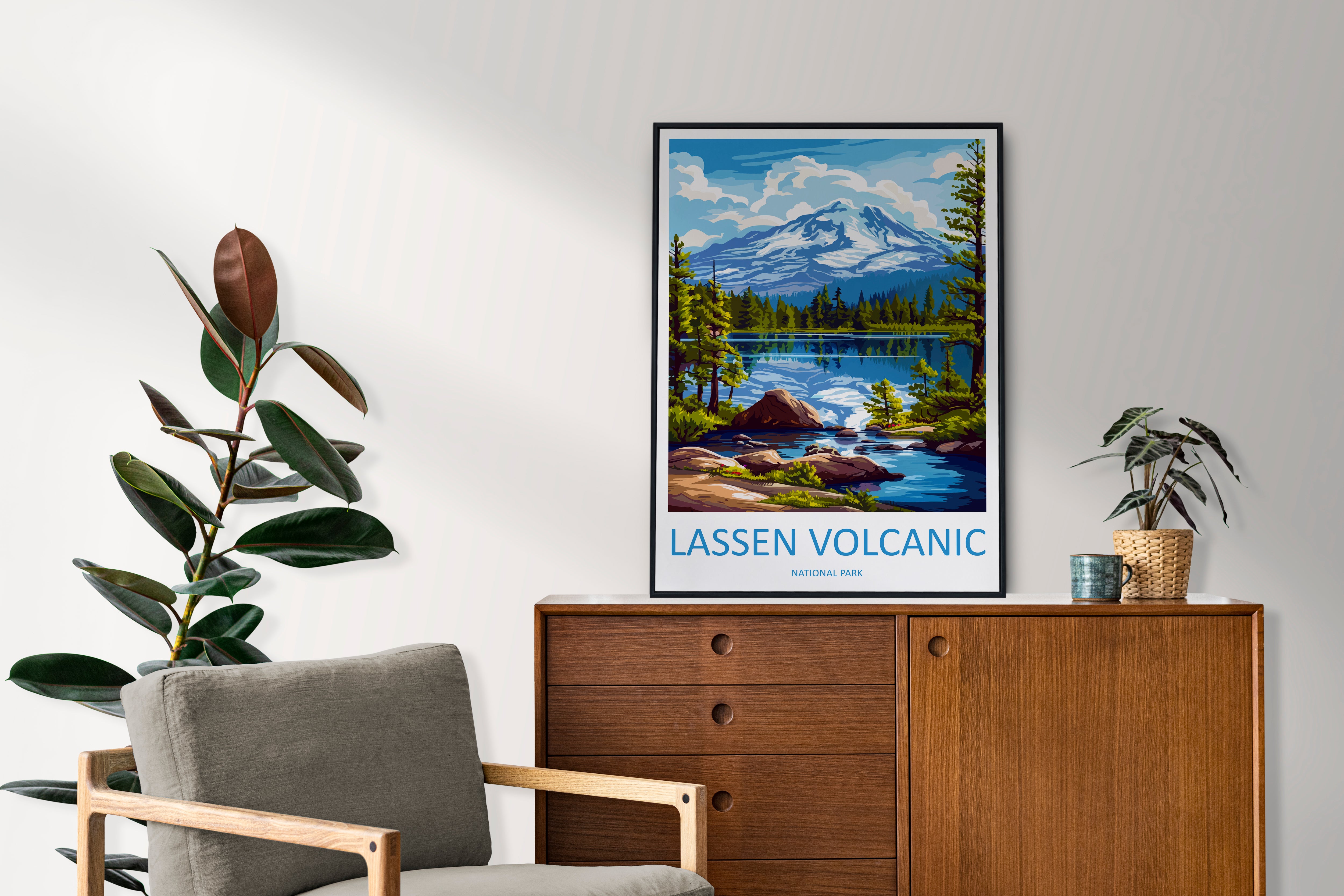 Lassen Volcanic US National Park Travel Print