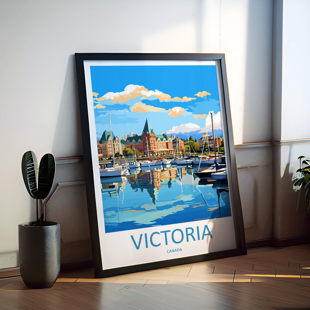 Victoria Canada Travel Poster