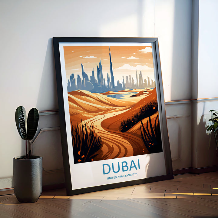 Dubai UAE Travel Poster
