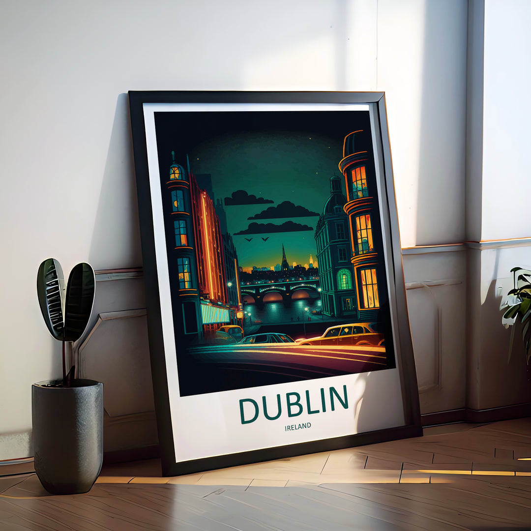 Dublin Ireland Travel Poster
