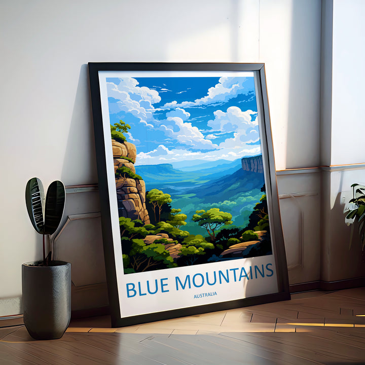 Blue Mountains Australia Travel Poster