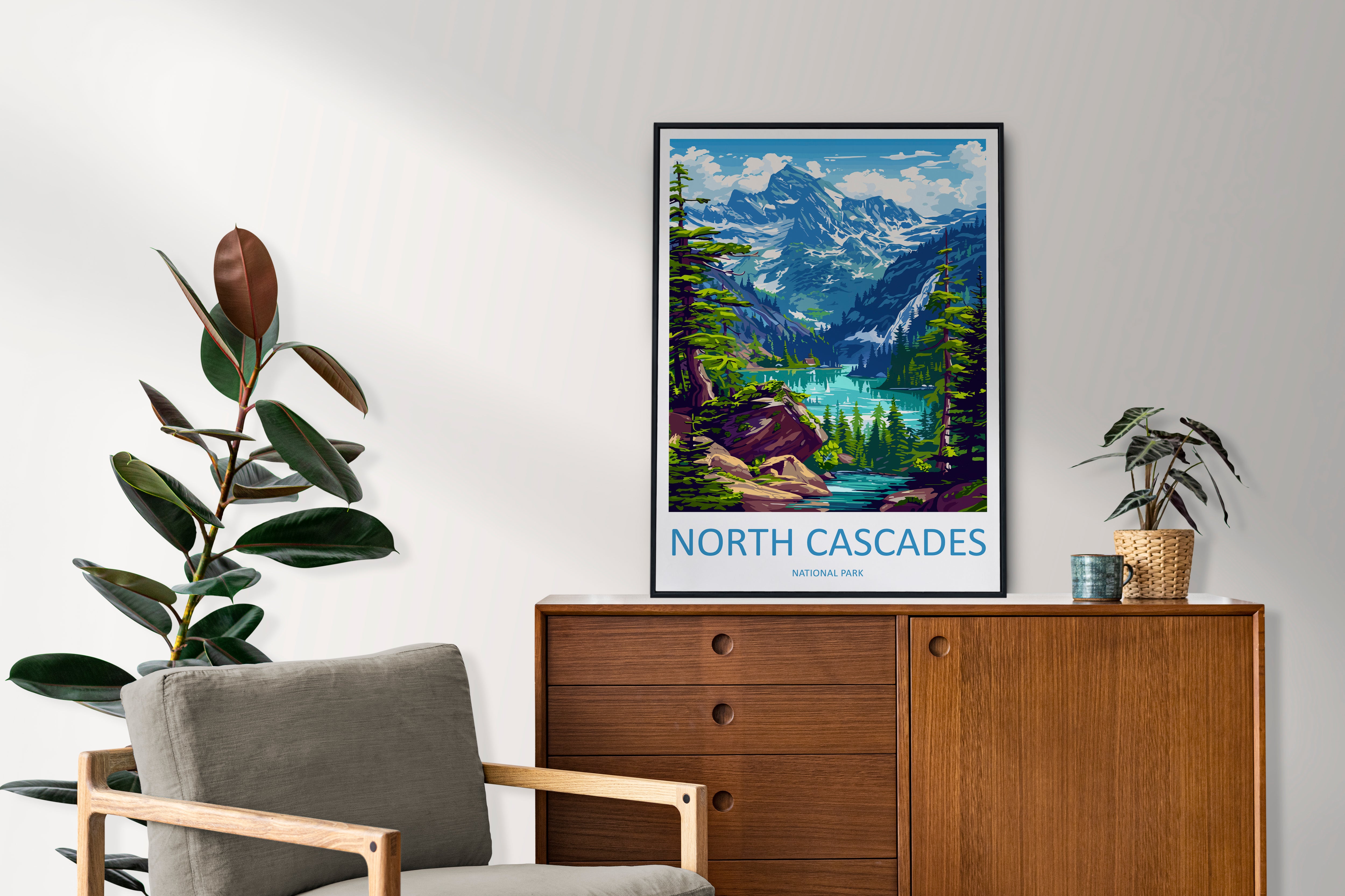 North Cascades US National Park Travel Print