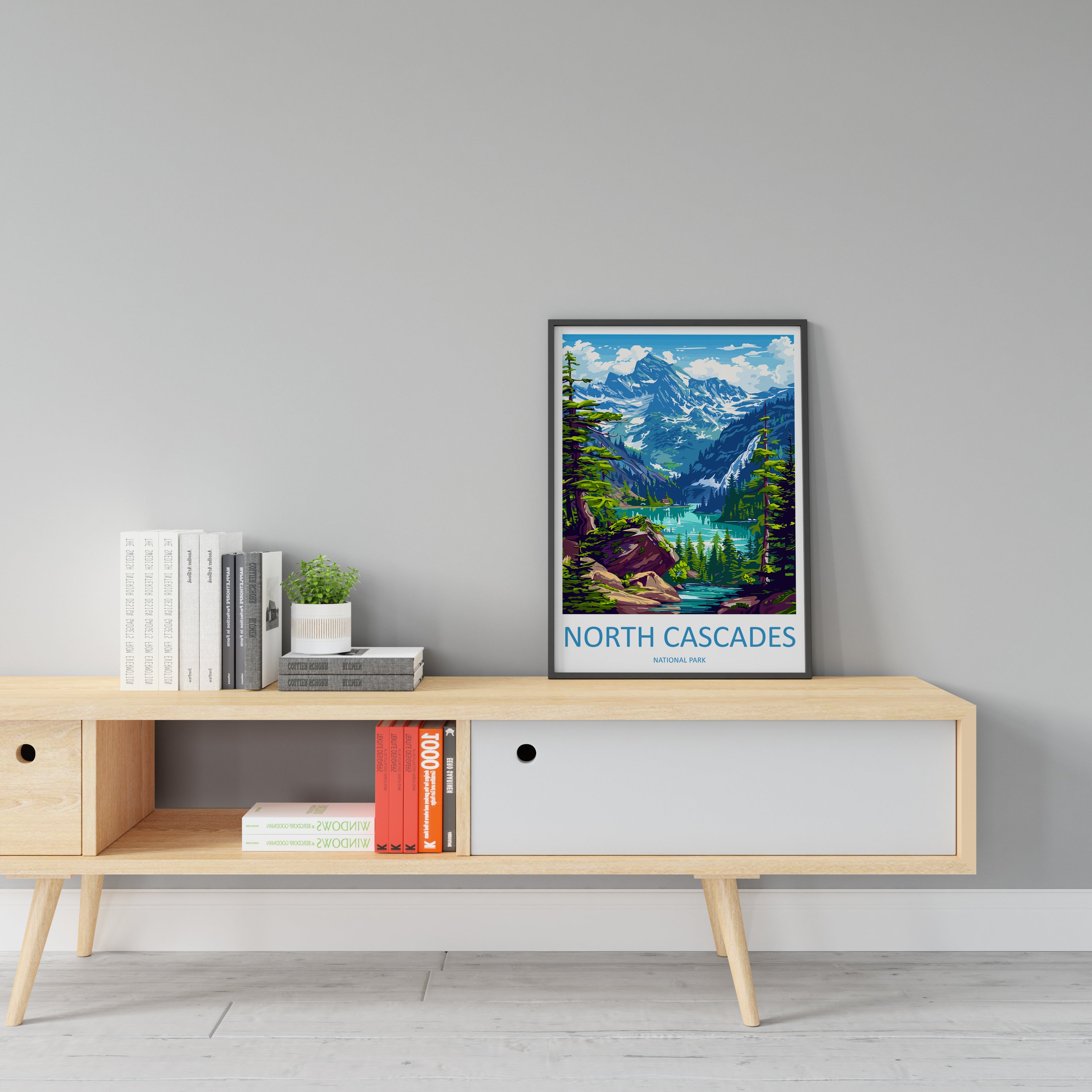 North Cascades US National Park Travel Print