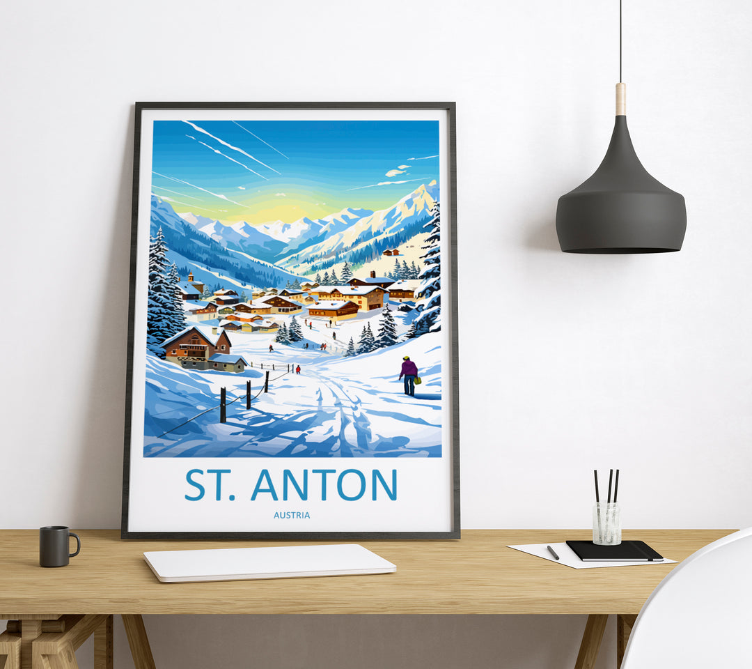 St. Anton Austria Travel Poster