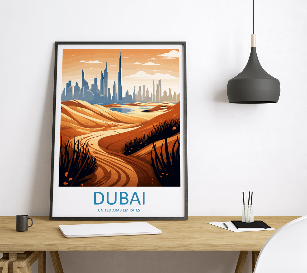 Dubai UAE Travel Poster
