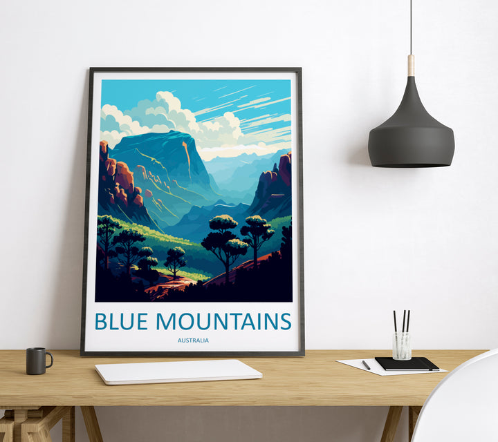 Blue Mountains Australia Travel Poster