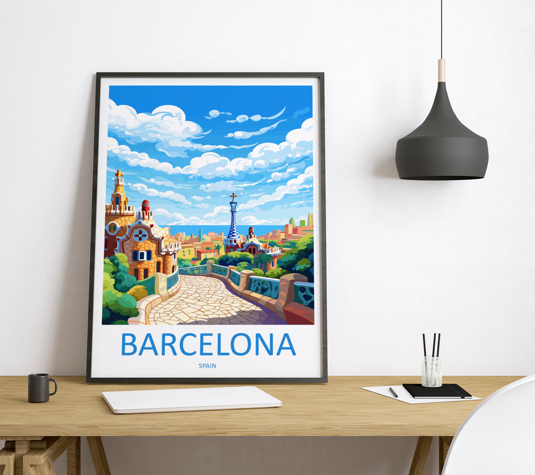 Barcelona Spain Travel Poster