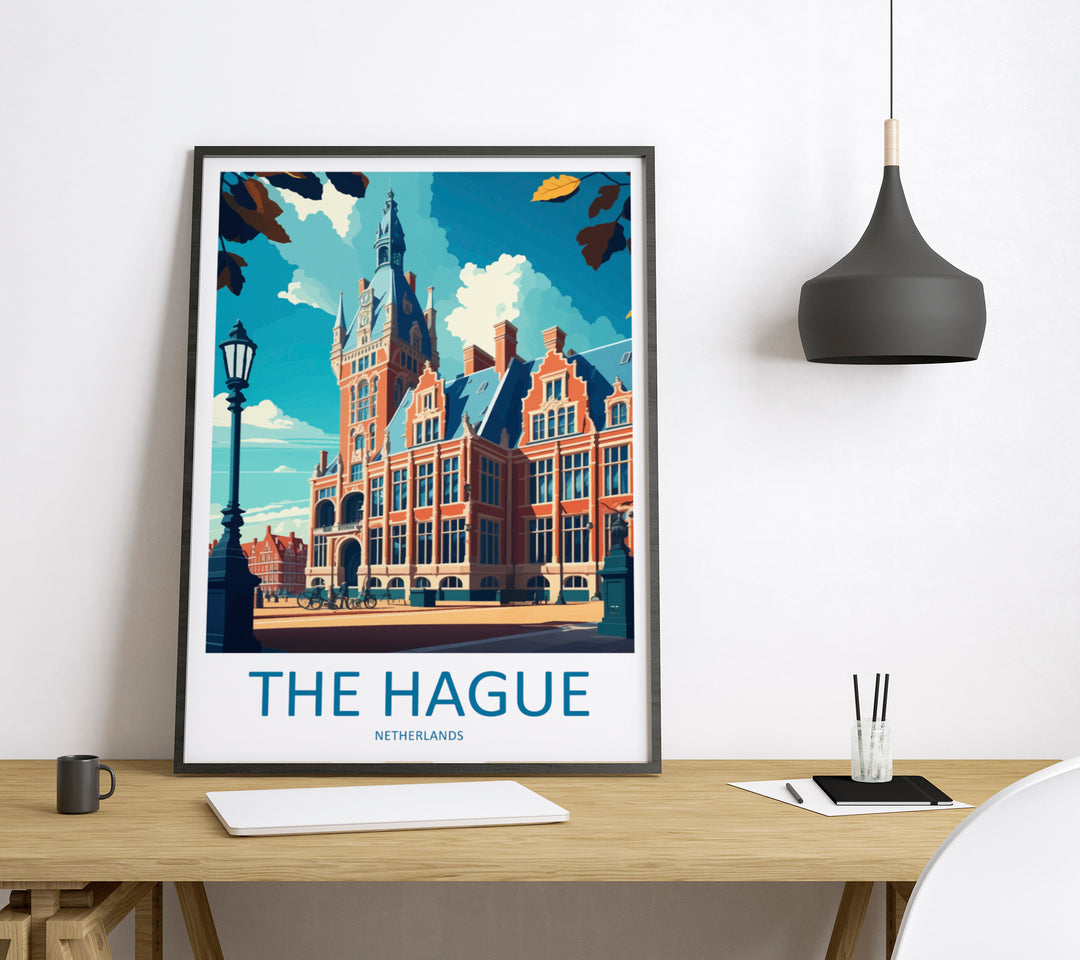 The Hague Netherlands Travel Poster