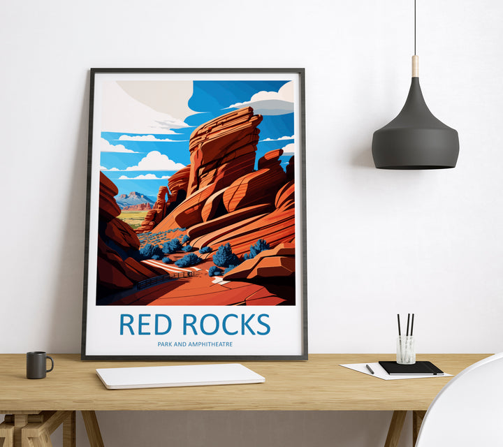 Red Rocks Park And Amphitheatre USA Travel Poster