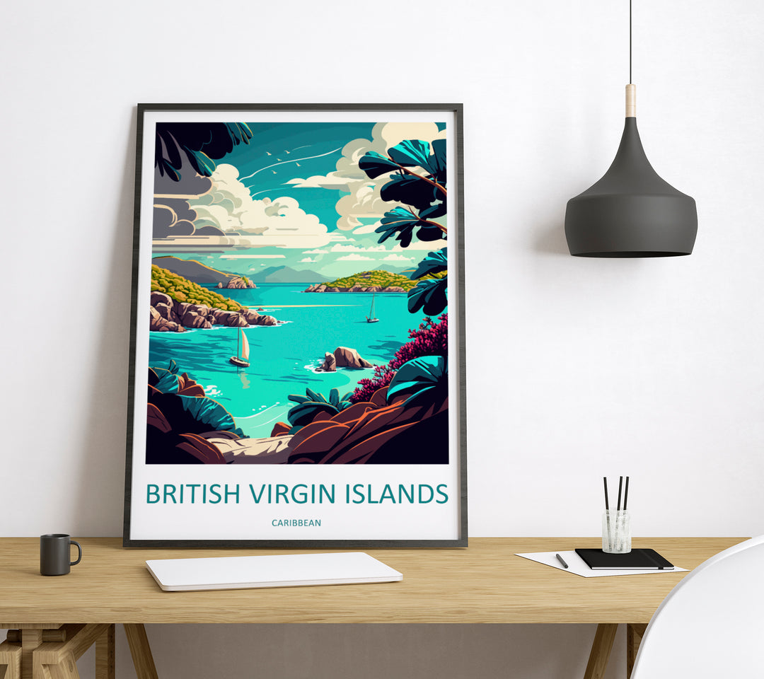 British Virgin Islands Caribbean Travel Poster
