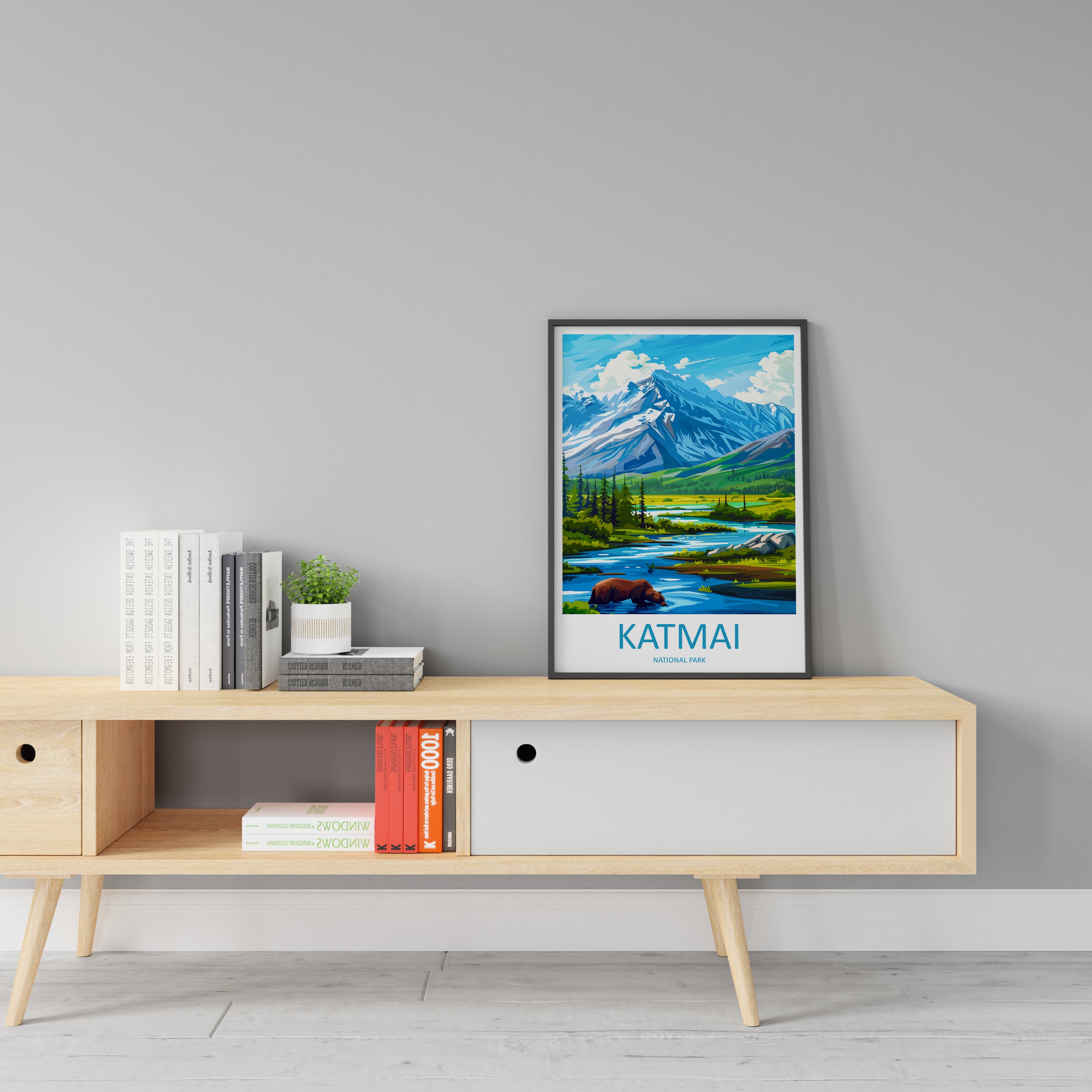 Katmai US National Park Travel Print