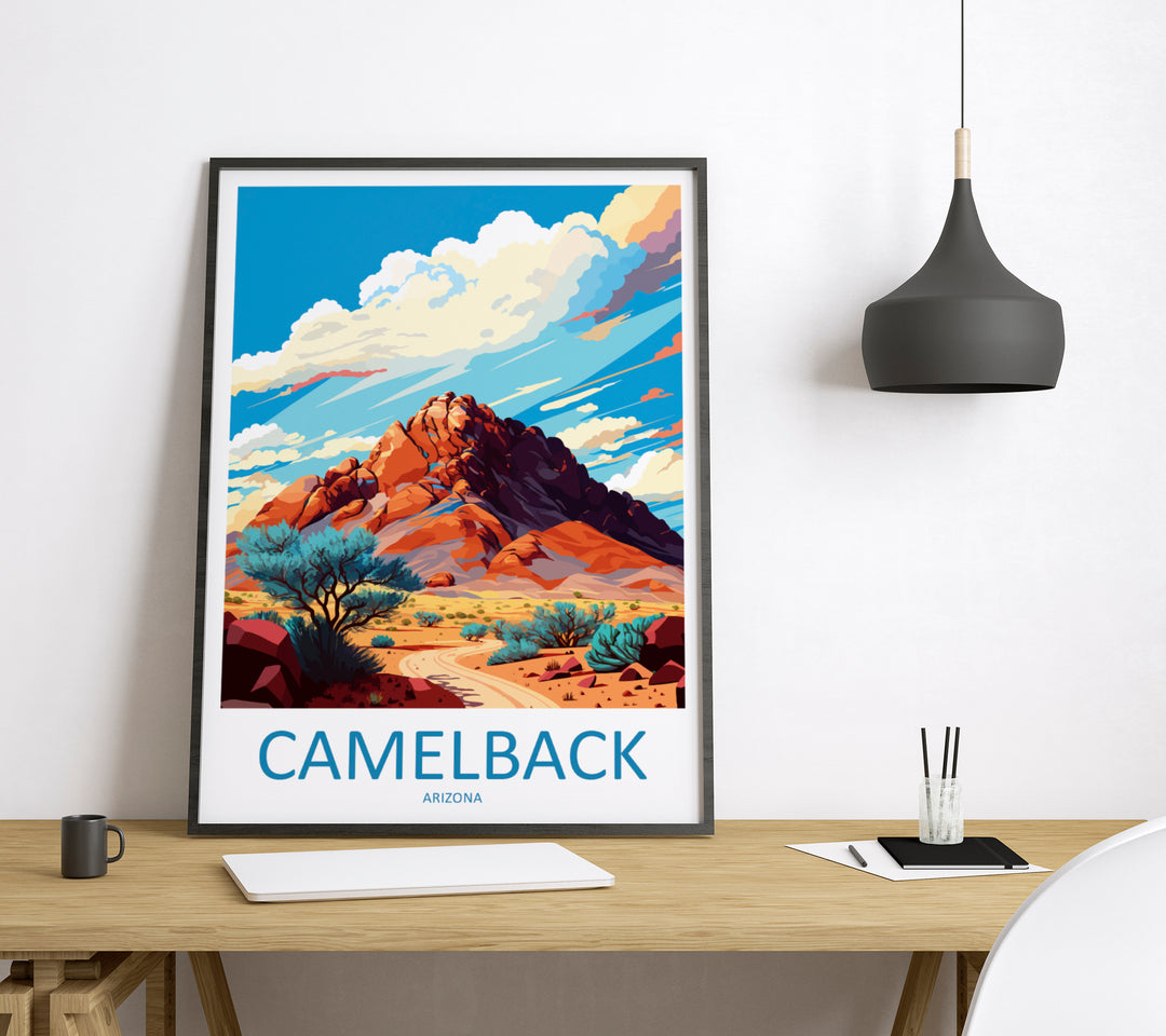 Camelback Mountains USA Travel Poster