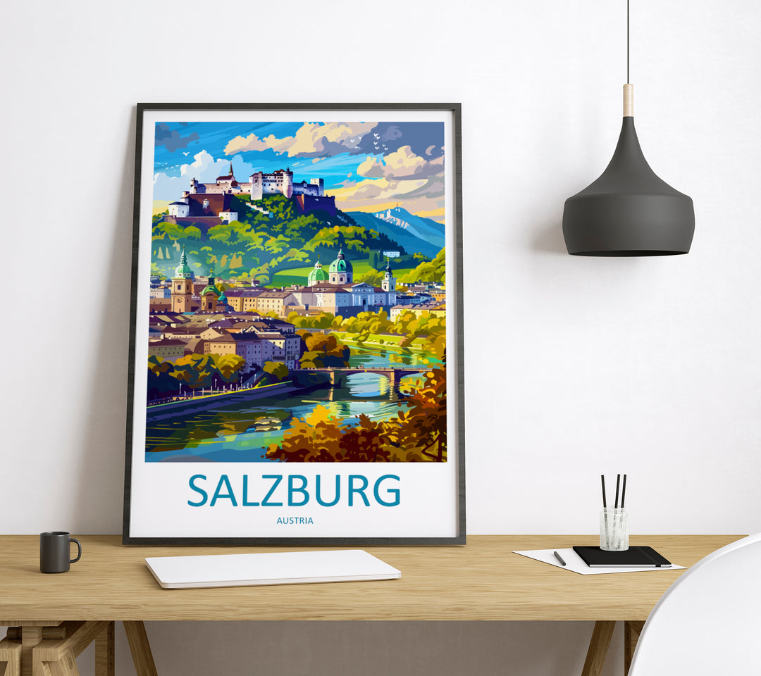 Salzburg Austria Travel Poster