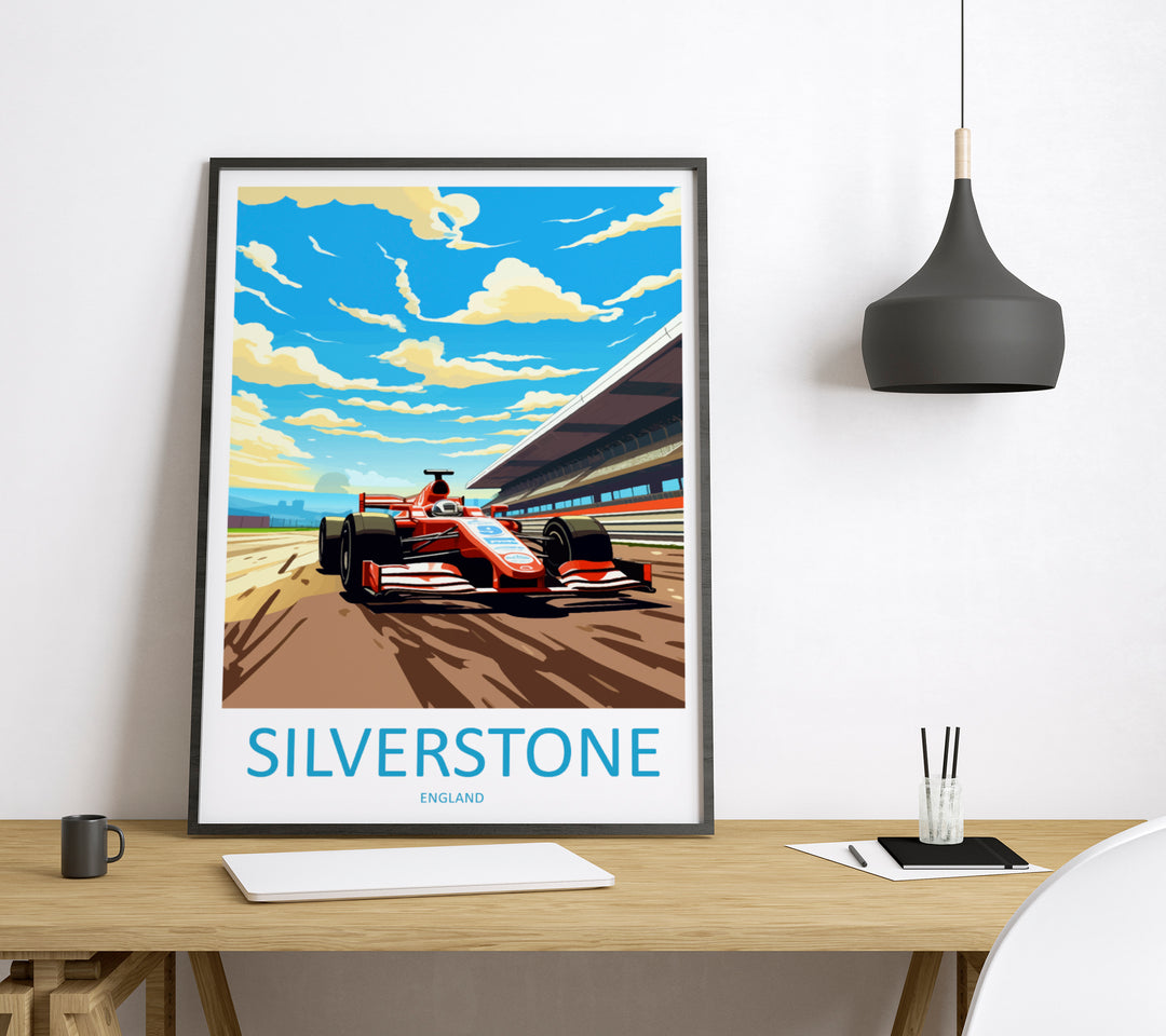 Silverstone England Travel Poster