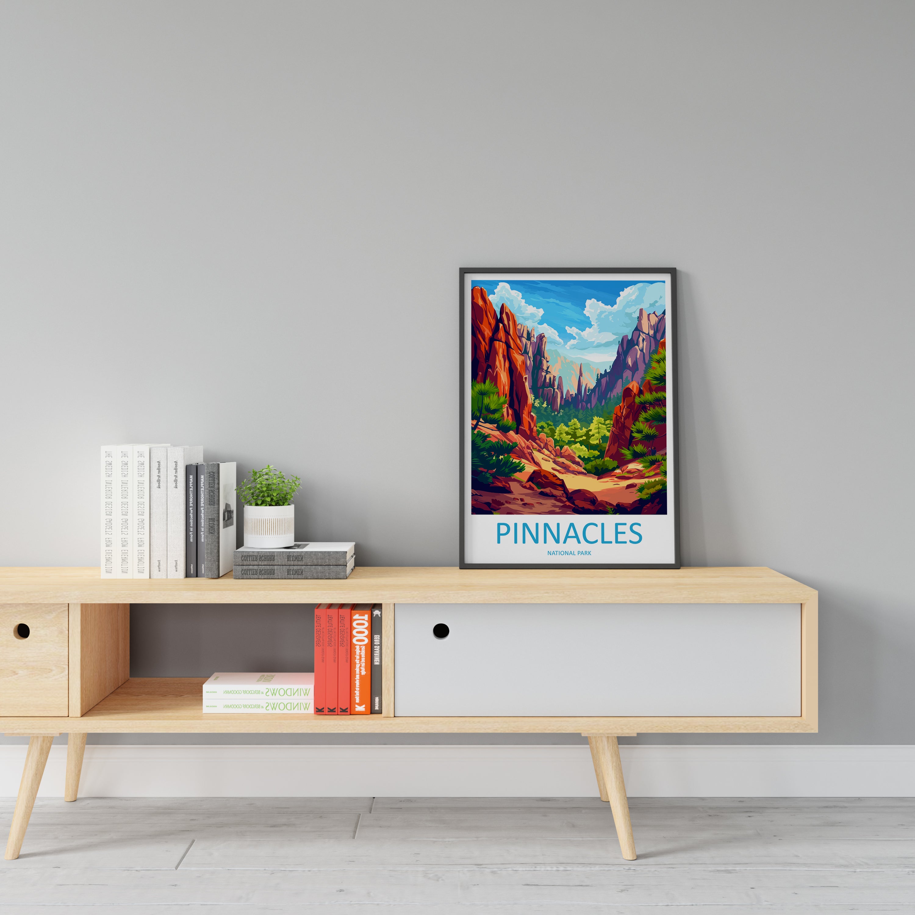 Pinnacles US National Park Travel Print