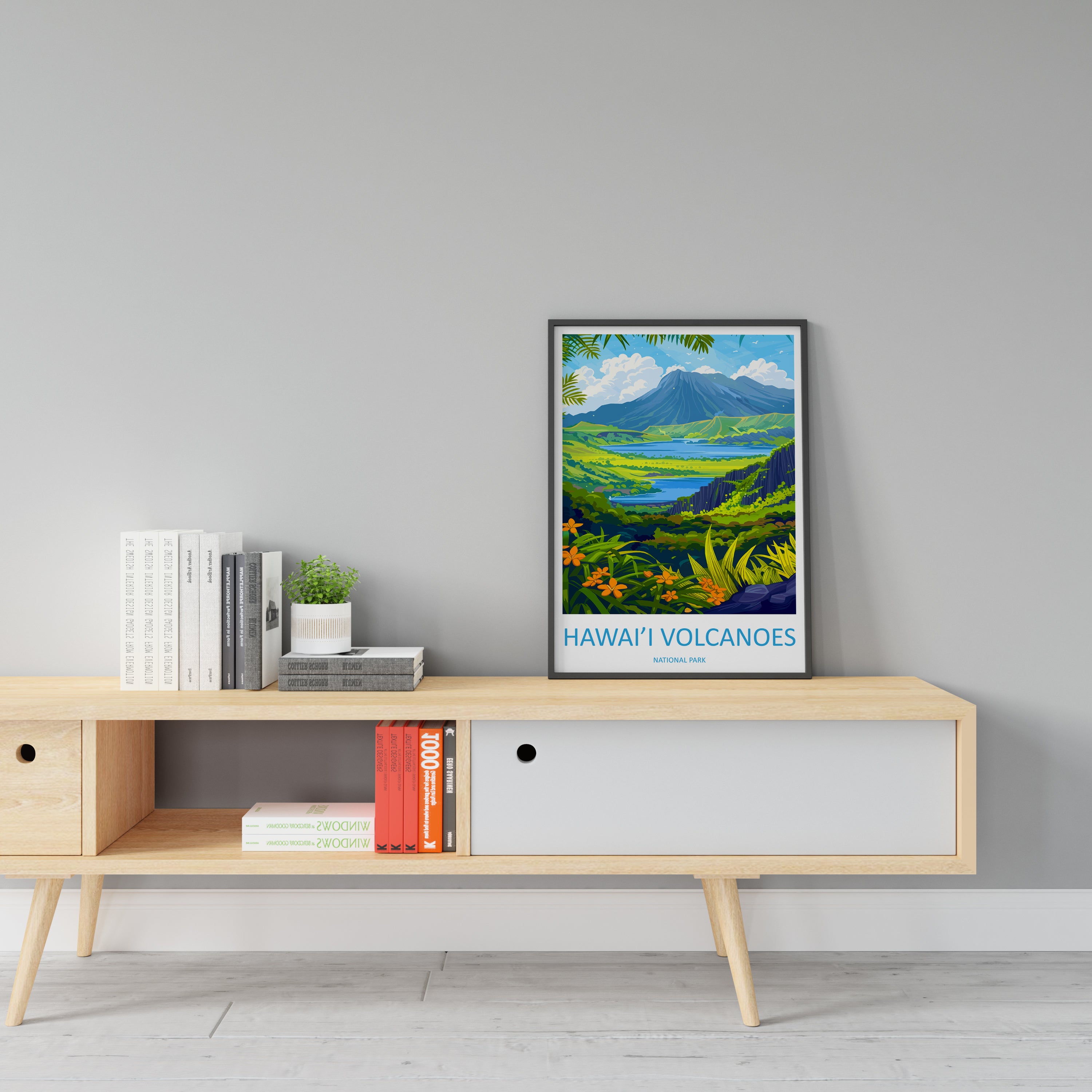 Hawai'i Volcanoes US National Park Travel Print