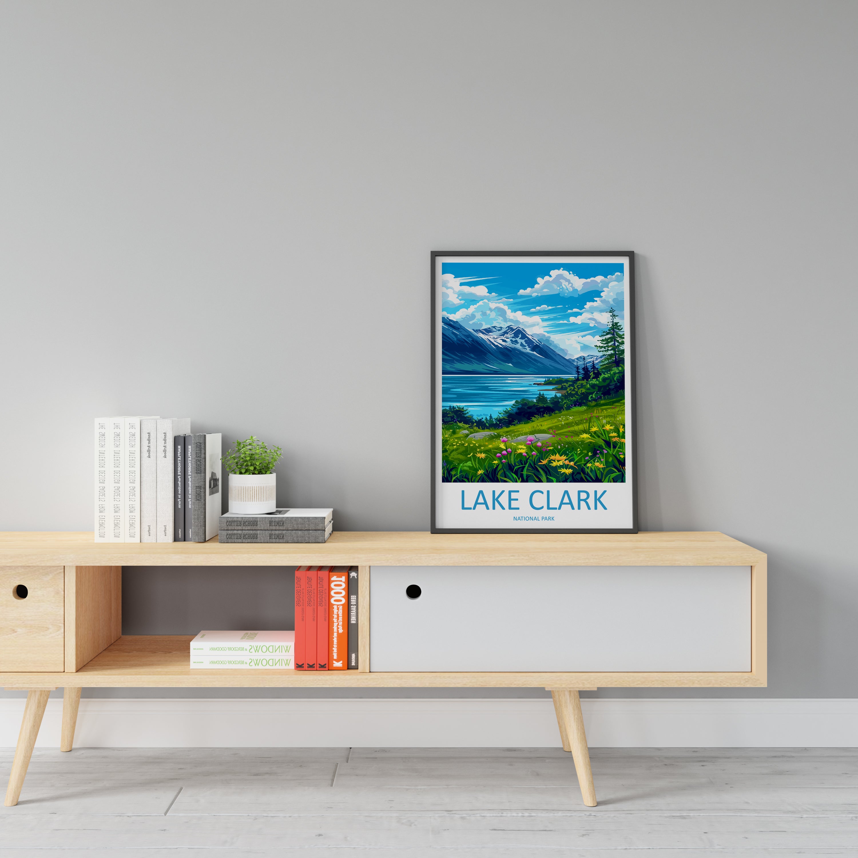 Lake Clark US National Park Travel Print