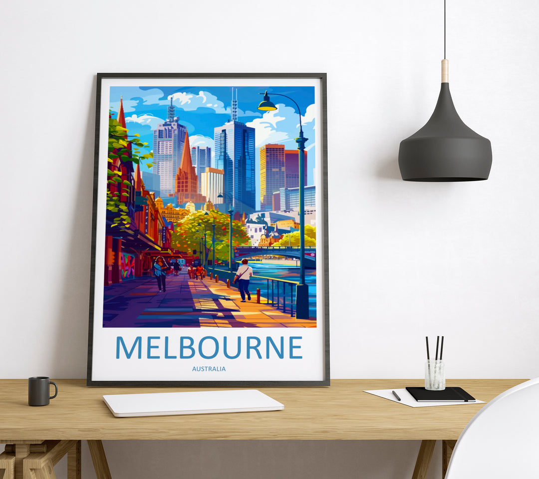 Melbourne Australia Travel Poster