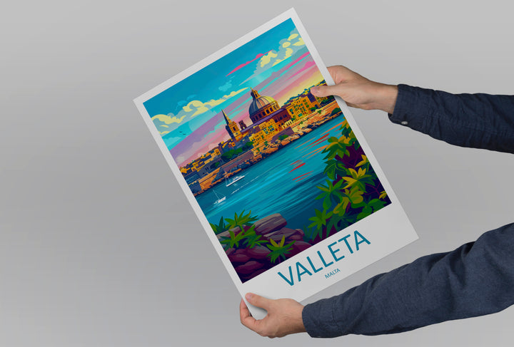 Valletta Malta Travel Poster