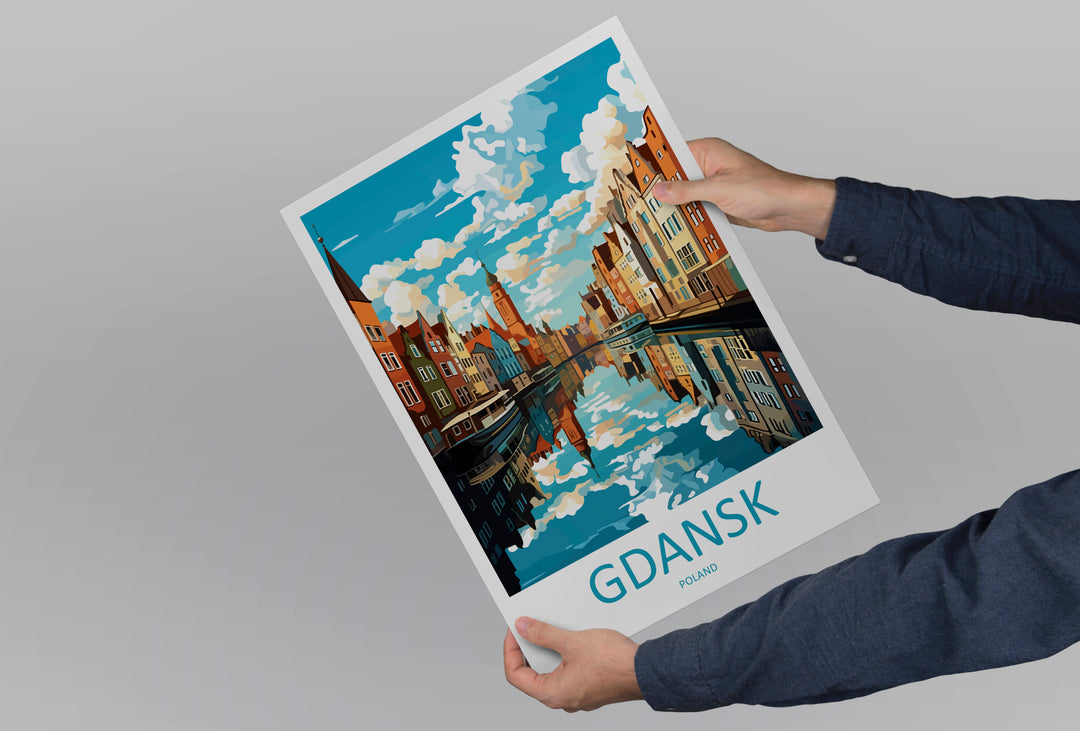 Gdansk Poland Travel Poster