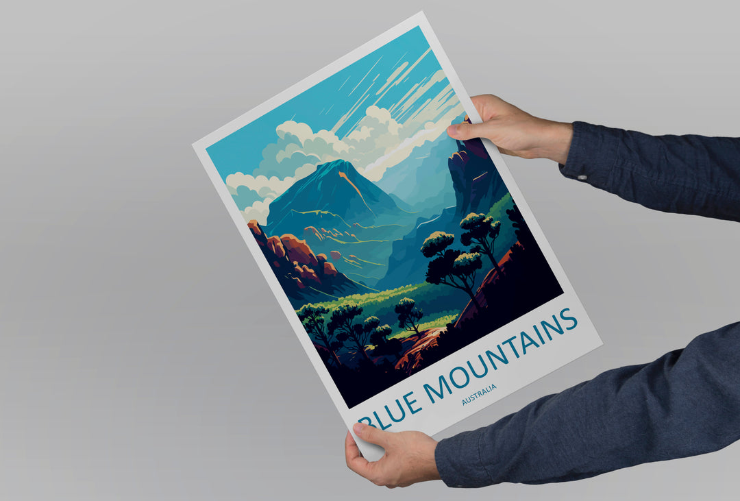 Blue Mountains Australia Travel Poster