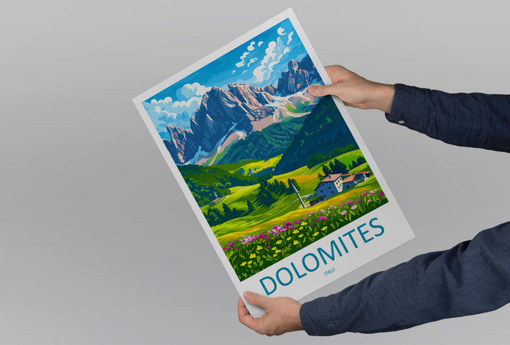 Dolomites Italy Travel Poster