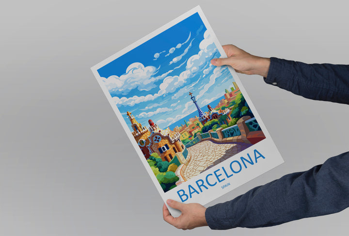 Barcelona Spain Travel Poster