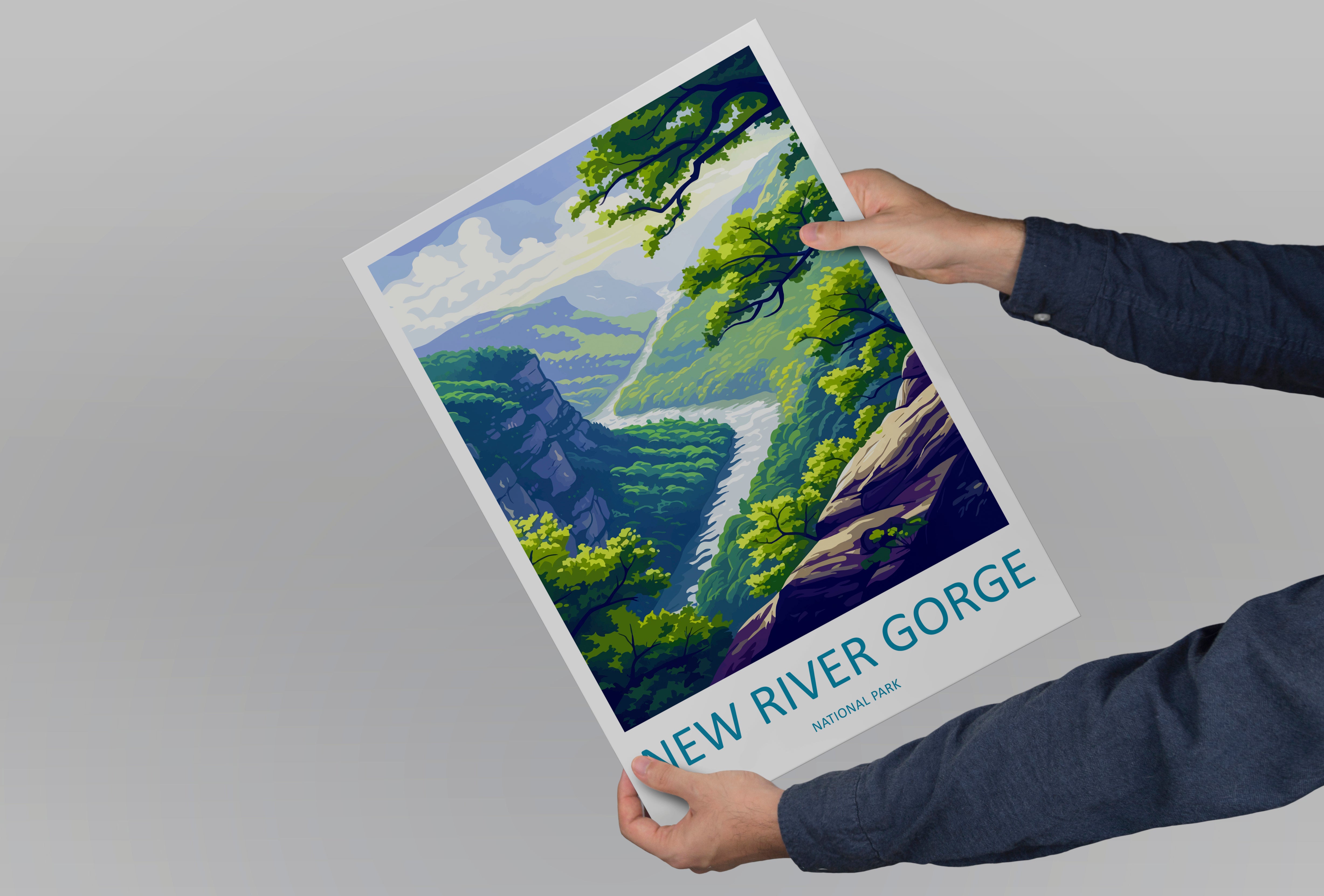 New River Gorge US National Park Travel Print